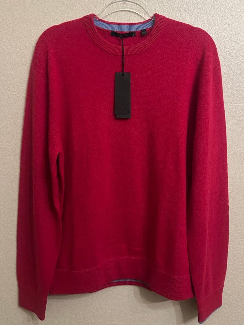 NWT Greyson Tomahawk Cashmere Sweater Flamingo Red Size L